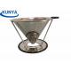 Reusable Metal Dripper FDA SGS Coffee Cone Stainless Steel Filter Element