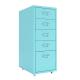 Home 5 Drawers Blue 690mm Height Movable Storage Cabinet With Wheels