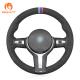 Suede Steering Wheel Cover for BMW F87 F80 F30 F20 F10 F15 X5 M50d 2012-2022 Black