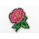 Delicate Flower Iron On Patches , Embroidered Flower Appliques Bright Color