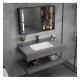 Hotel Rectangle Quartz Countertops with Square Sink and Bathroom Storage Cabinet