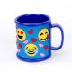 Promotional Emoji Soft Touch PVC Logo Wrapped On Plastic ABS Mug For Children's Pencil Vase