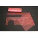 Red HDPE / LDPE Plastic Disposable Kitchen Aprons With 800x1200mm Size