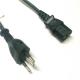Home Application C13 PVC Brazil Black Power Cord With EU 3 Pin Plug