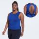 Navy Dry Fit Back Hollow Out Tank Top Plus Size Workout Tanks 260g