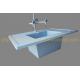 Ice blue epoxy undermount sink customized chemical and heat resistance, inflammable