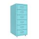 Daily Storage 6 Drawers Mobile Metal File Cabinet With 4 Casters