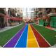 Runing Track Coloured Artificial Grass Carpets For Landscaping Decoration