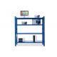 Q235 Steel 4 Tier Storage Shelves Powder Coated Adjustable Shelf Height