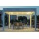Aluminum Retractable Pergola Metal Frame Garden European Style Louvered Pavilion
