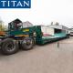 TITAN factory price 3 axles heavy duty hydraulic 60/80 tons split removable gooseneck lowboy truck trailer for sale