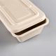 Biodegradable 3 Compartment Wheat Straw Box with Lid for Take out