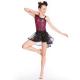 Asymmetrical Neck Sequined Leotard Ballet Dance Costumes High-Low Tutu Dance Clothes