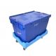 Heavy Duty Collapsible Plastic Crates With Lids Reusable Moving Boxes