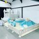 White Blue Inflatable Soft Play Equipment Wedding Bounce House Bouncy Castle