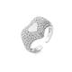 Heart Shape 925 Sterling Silver Rings Micro Pave CZ Cubic Zirconia Engagement Rings