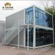 Two Story Portable Construction Office With Glass Wall Modern Design