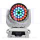 White Case LED Zoom Wash Moving Head Stage Lights with 36pcs RGBWA 5 In 1 LED