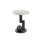 Natural Marble Top End Table Customized Round Marble Side Table