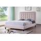 Student Linen Queen Bed Solid Wood Frame High Density Sponge OEM Service