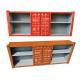 Living Room Container Style Cabinet Center Table Orange Color Industrial Cabinet