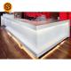 Antibacterial L Shape Solid Surface Bar Counter Restaurant White Bar Counter