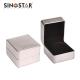 Single Watch Box Snap Button Closure Embossing Logo Craft and Velvet/Custom Inside Material