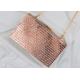 Rectangular Acrylic Clutch Bag With Small Champagne Crystal Stone Front