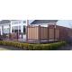 Zero Formaldehyde Cedar WPC Fence Panels With Wood Grain Finish High Impact Resistant