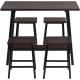 47.3inch Length 5 Piece Bar Table Set Counter Height Pub Table Set