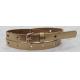 1.9cm Width Gold Shiny PU Elastic Children'S Belts With Rose Gold Steel Buckle