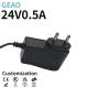 24V 0.5A 12W Wall Mount Power Supply Adapters DC Jack / DC Plug