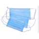 Non Woven 3 Ply Surgical Mask Plastic Or Metal Nose Bar Without Glass Fibres