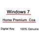 Online Windows 7 Home Premium Activation Key MS COA License Sticker