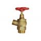 Brass Heavy Duty Angle Valve with Red Aluminum Handle for Fire Reel Use