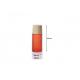 Small Orange Color Empty Roll On Bottles Plastic Bamboo Pattern Cap Steel