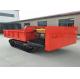 Steel Track Carrier Crawler Transporter Mine Dump Truck In Red Color