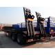tri-axle low bed trailer 60 tons with heavy equipment transport trailer for sale