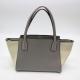 21cm Strap Personalised Tote Bags PU Grey Leather Tote Bag