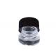 CBD Concentrate Child Proof Glass Jars , Clear Glass Jars With Black Lid