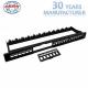 1u Cat6 24 Port Modular Type Utp Patch Panel With Rear Cable Management
