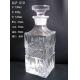 Square glass perfume bottles with crystal cover