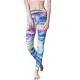 CPG Global Women's Fitness Legging Sport Running Pants Yoga  Watercolor Blue Print  High Quality HK16