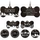 Customized Logo Sublimation Engraved Black Stainless Steel Dog Tags For Pets Rustproof