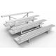 Anodized Outdoor Aluminum Bleachers Seat 150mm Riser Height With Double Foot Planks