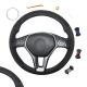 Suede Black Custom Steering Wheel Cover For Mercedes Benz A GLA C CLA Class 2013-2016