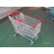 European 210L Supermarket store Shopping Cart With Curve Handle
