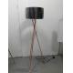 110V Simple Modern Table Lamp E27 60W Grey Wooden Tripod Floor Lamp