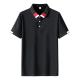 Leisure Embroidery Slim Fit Black T Shirt Mens Lapel POLO Shirts For Muscular Guys