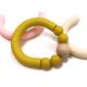 Heat Resistant Silicone Beads Teether Baby Chewing Beaded Teething Ring 25g